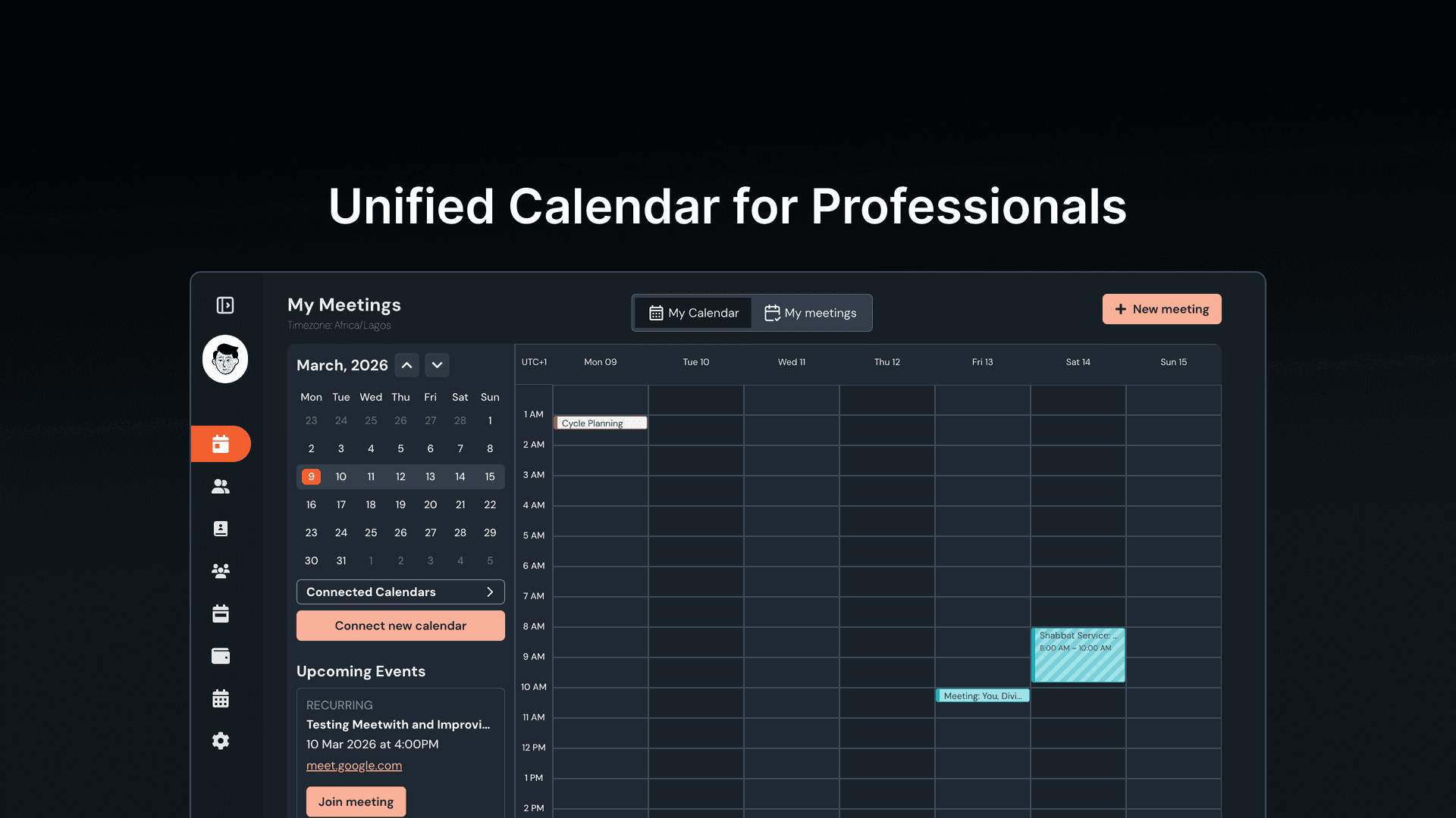 A Unified View for all your calendars - Google Cal, Outlook, Proton, iCal