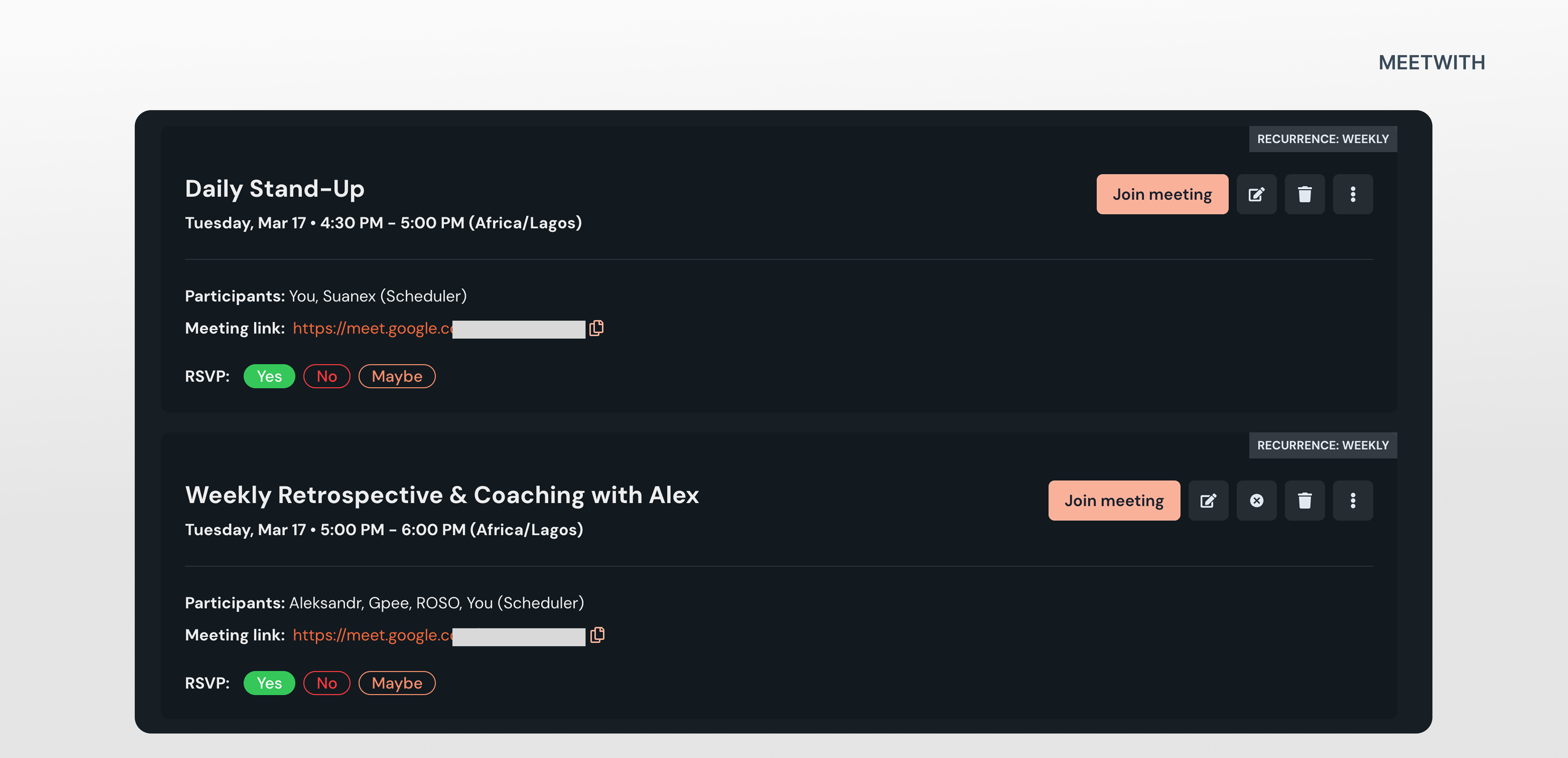 An actionable timeline